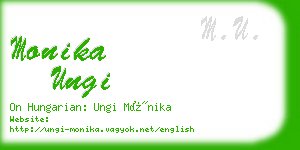 monika ungi business card